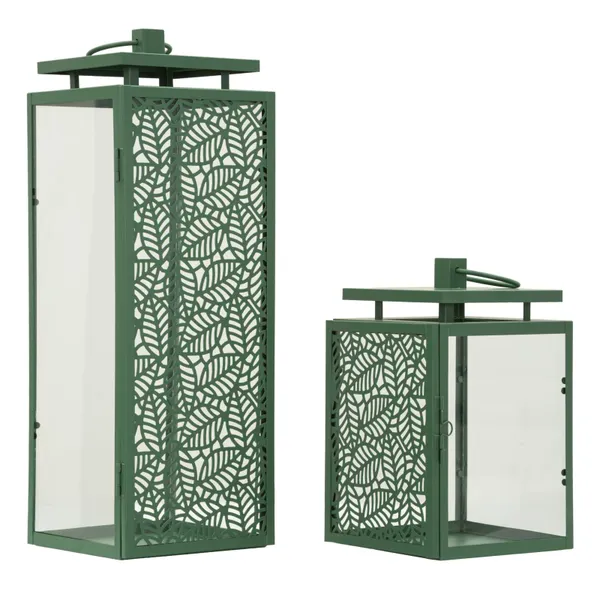Lanternas Hall Dupla 15x14,5x41,5 - 15x14,5x24 cm (vidro temperado)