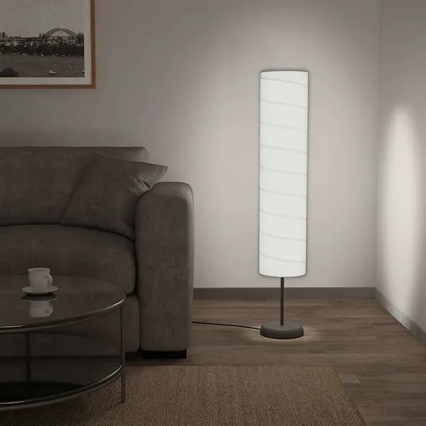 Candeeiro de chão com suporte 121 cm E27 branco