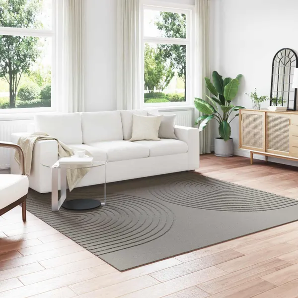 Tapetes de área Quadrado GALATI Cinzento 240 x 240 cm Poliéster