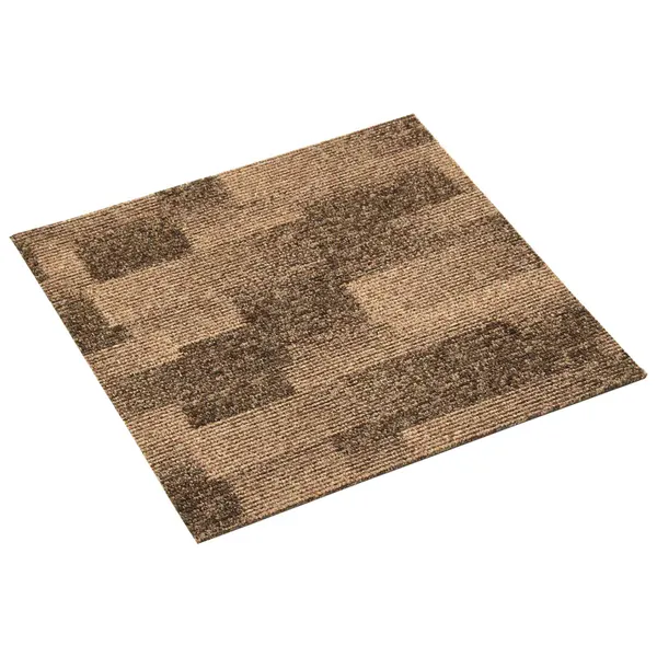 Carpete de Piso 20 pcs Castanho 50 x 50 cm PP