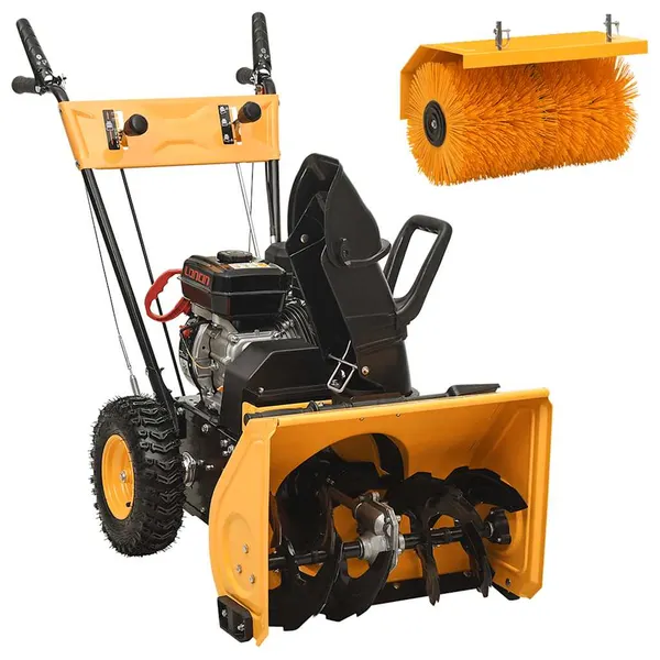 Limpa-neve e varredor 2 em 1 a gasolina 6,5 CV