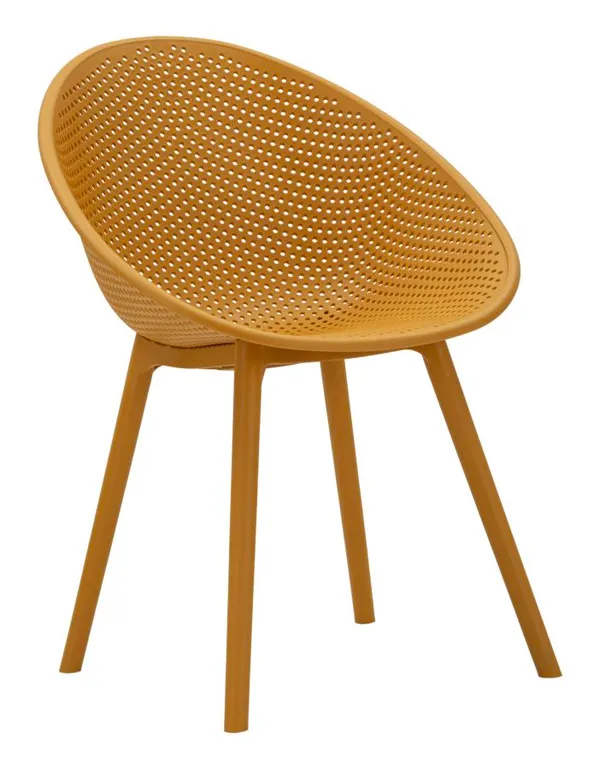 Silla Ibiza Mostaza Conjunto 2 Pz 59x59x83 cm (Altura del Asiento 45 cm)