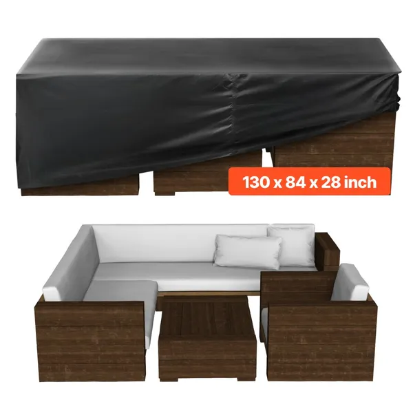 Capa para mobiliário de pátio 330L x 214W x 71H cm, impermeável