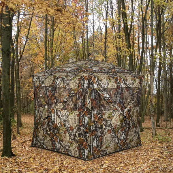 Abri de Chasse Portable 4 Personnes | Portes Ouvertes Panneaux Amovibles