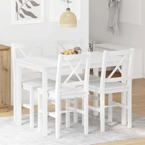 5 pcs Conjunto de jantar branco