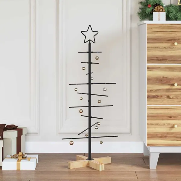 Árvore de Natal de metal Preto 89 cm Aço com Revestimento em Pó