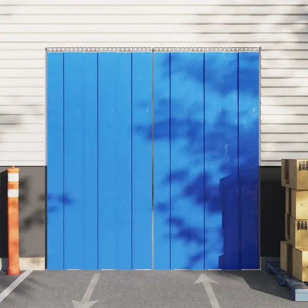 Cortina de porta 200 mm x 1,6 mm 50 m PVC azul