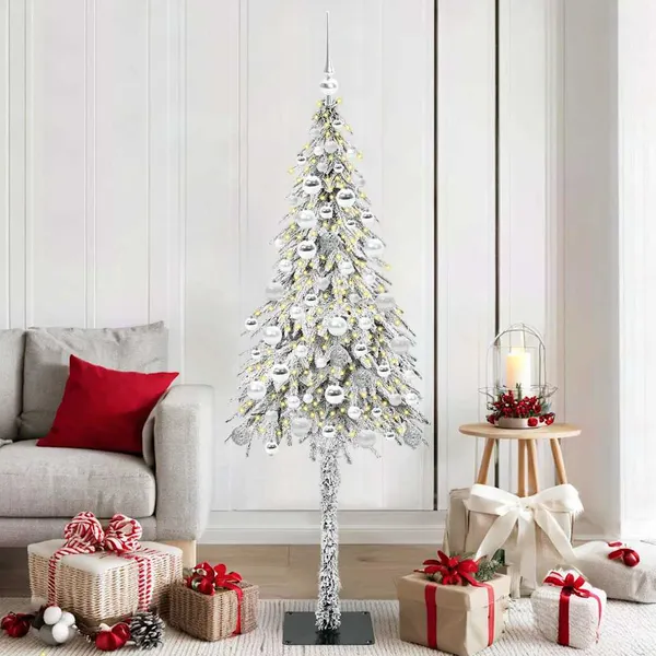 Árvore de Natal com 300 LEDs com suporte Branco 180 cm PE e Aço