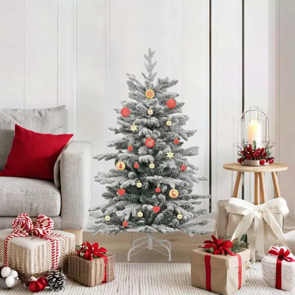 Conjunto de Bolas de Natal 40 pcs Dourado e vermelho Plástico