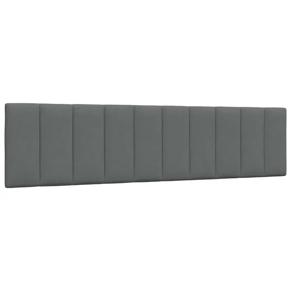 Almofadão de cabeceira Hanko 200 cm tecido cinzento-escuro