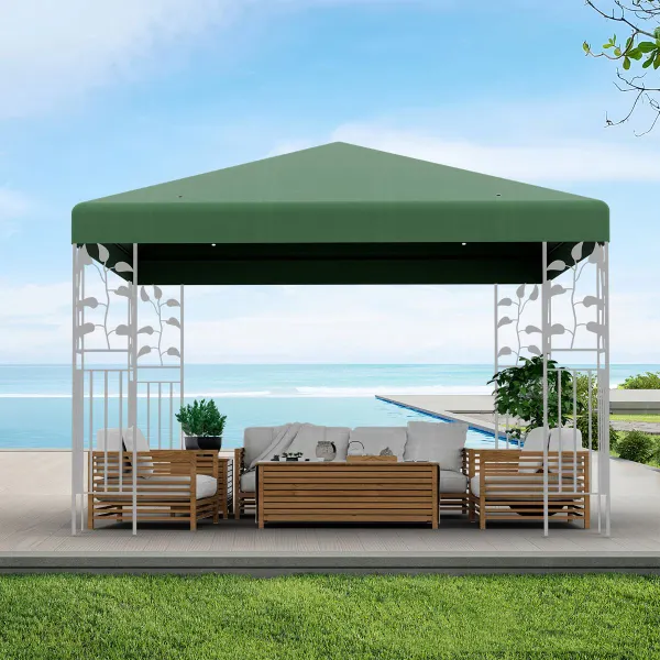Toldo de Substituição para Pérgula 300x300 cm Poliéster com Drenagem