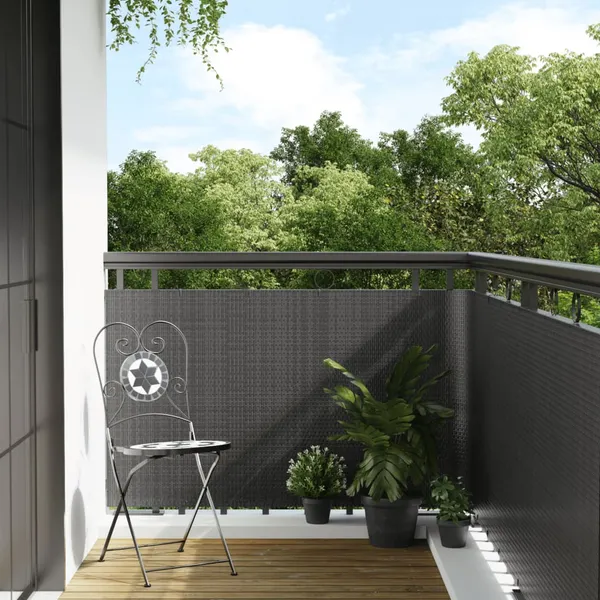 Tela de varanda 300x90 cm vime PE antracite