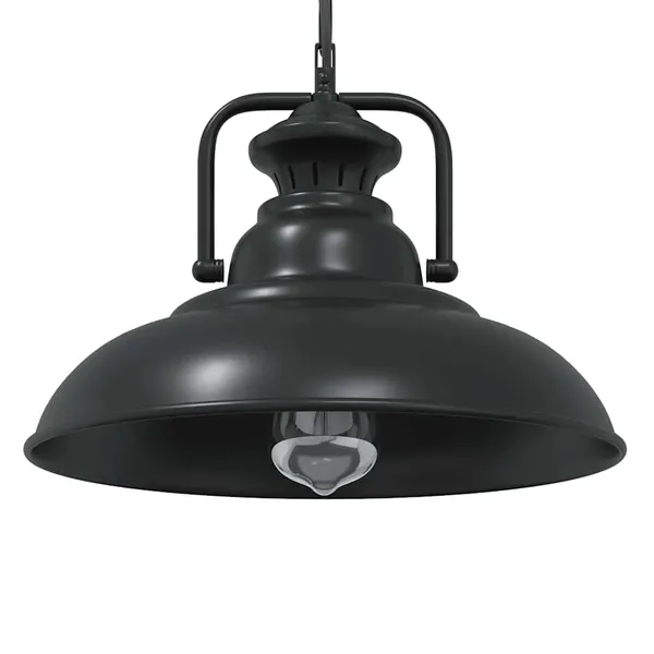 Candeeiro suspenso E27 preto Ø 31 cm ferro