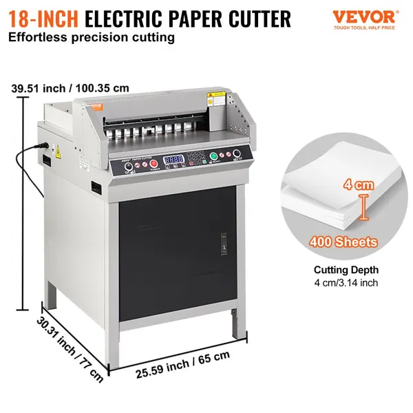 Corta-papel Elétrico 18 polegadas (450 mm) Profissional