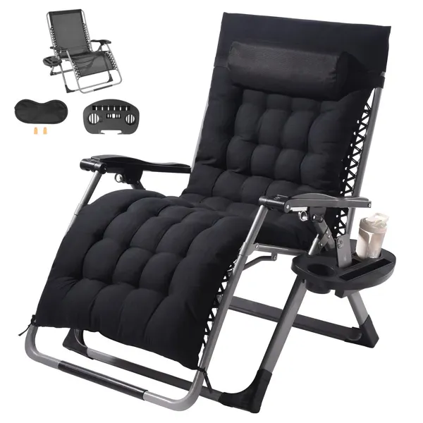 Cadeira gravidade zero 33" ajustável 500lbs