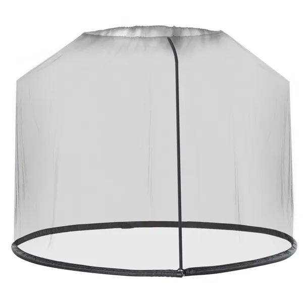 Mosquiteira rossa per cappelli da sole da giardino Ø3m Coperchio di rete con cerniera e salsiccia d'acqua della metropolitana per terrazzo esterno balcone nero
