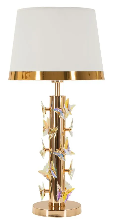 Lâmpada de Mesa Gold Butterfly Ø 35x74 cm