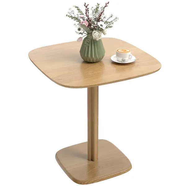 Mesa de comedor de madera Mesa de cocina Cuadrada para 4 Personas Base Cuadrada para espacios pequeños Sala 70x70x75 cm Madeira