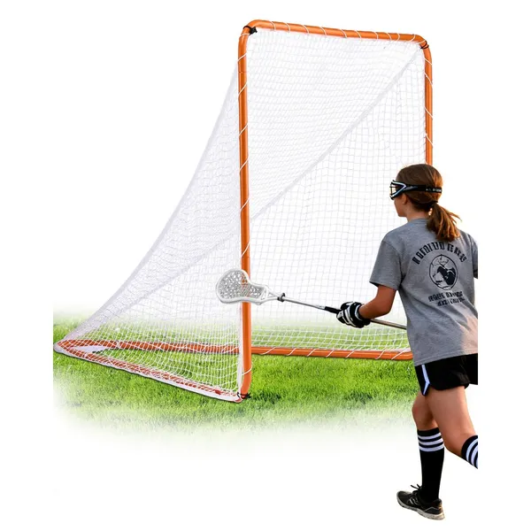 Baliza lacrosse 6x6 pés aço portátil laranja