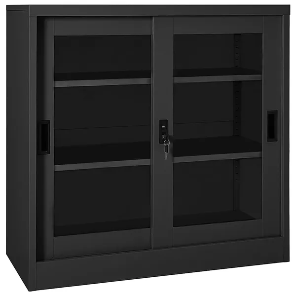 Armário com porta deslizante aço 90x40x90 cm antracite