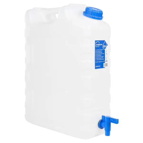 Recipiente de água com torneira transparente 20 L plástico