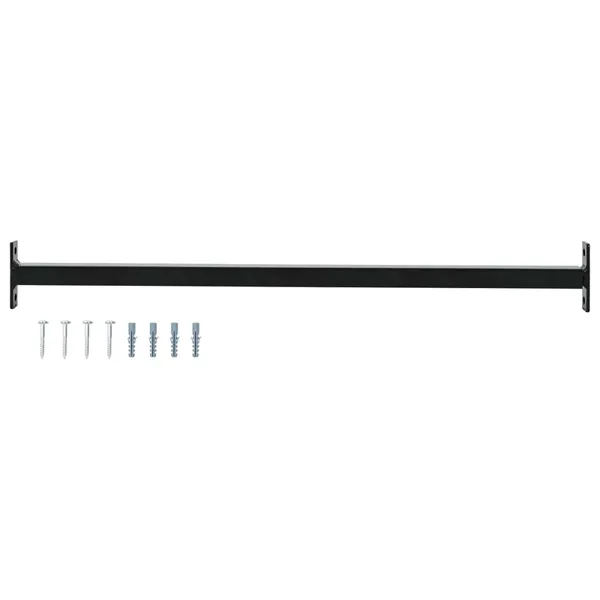 Barra de segurança ajustável para janelas Preto 710 -1200 mm