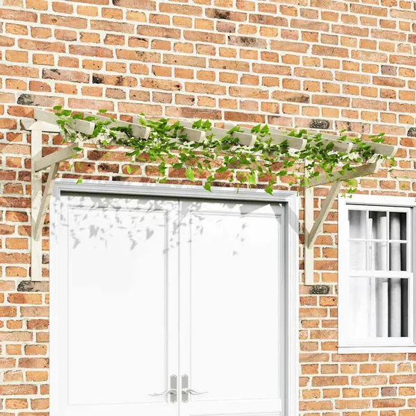 Toldo para porta 200x100x100 cm madeira de pinho maciça