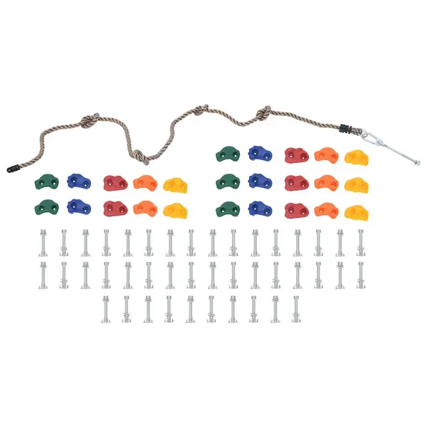 Pedras de escalada com corda 25 pcs multicolorido