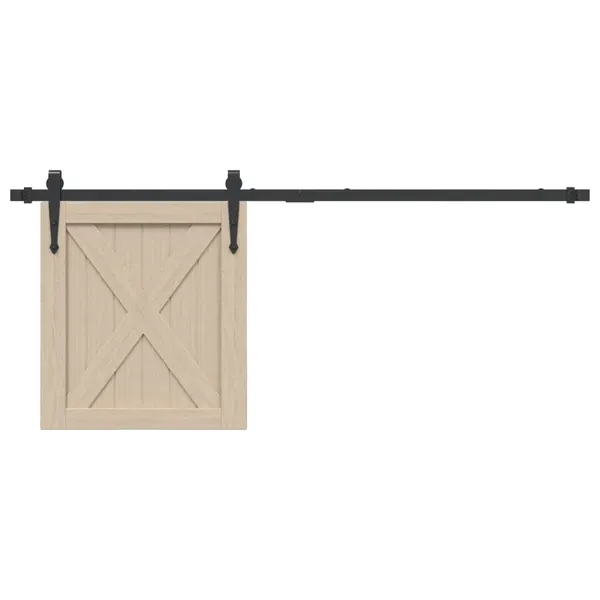 Mini kit p/ porta de armário deslizante 122cm aço carbono preto