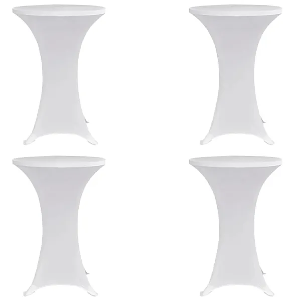 Capa para mesa de pé elástica Ø60 cm 4 pcs branco