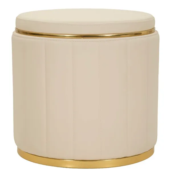 Puf Con Contenedor London Crema ø 46,5x44 cm