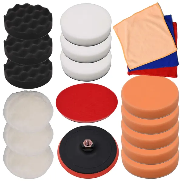 18 pcs conjunto de discos de polir 150 mm