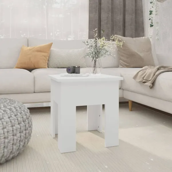 Mesa de centro 40x40x42 cm aglomerado branco