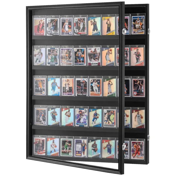 Vitrina para cartas desportivas 35 graus 24,3x30,5x2,1 in com vidro PC