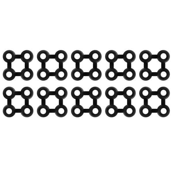 Conectores de tapete 10 pcs borracha preto
