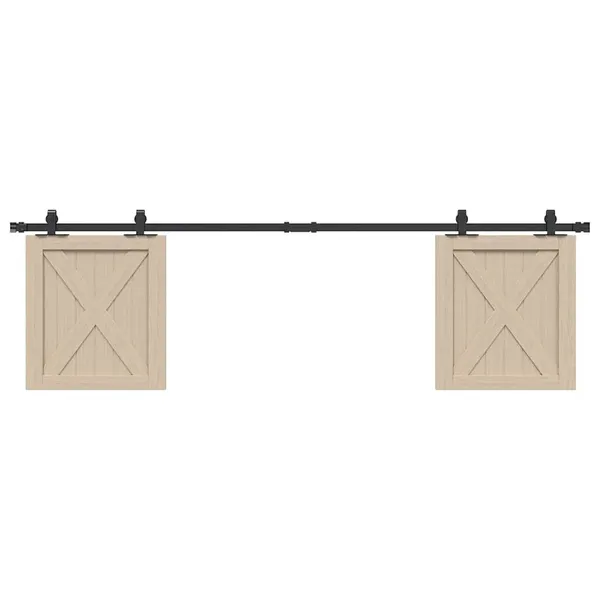 Kit p/ porta de armário deslizante 183 cm aço carbono