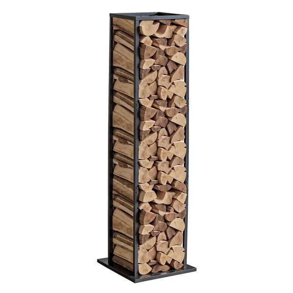 Suporte lenha 33x32x112cm 45kg aço revestido