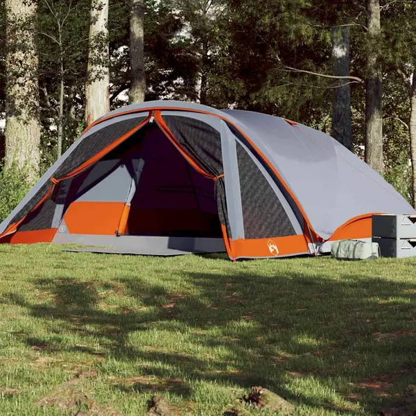 Tenda familiar estilo cabana para 6 pessoas impermeável cinza