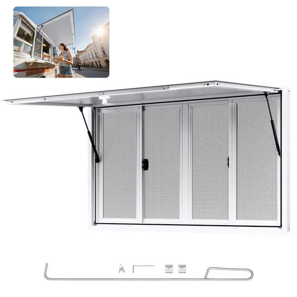 Janela venda 152x92 cm alumínio food truck 4 vidros
