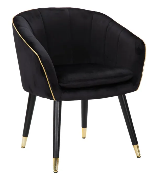 Butaca Paris Negra/Oro 62x58x78 cm