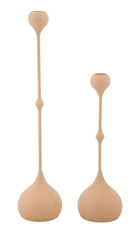 Porta-Velas Slimmy Rosa Set 2 Pç Ø 8x26-8x37 cm
