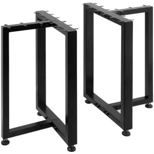 2 pernas mesa metal T, 16" altura, capacidade 1763 lbs