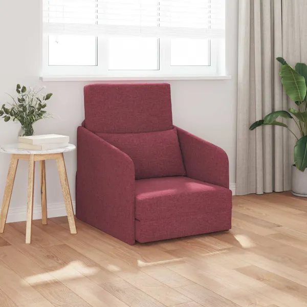 Sofá-Cama Vinho Vermelho 65 x 80 x 83 cm tecido