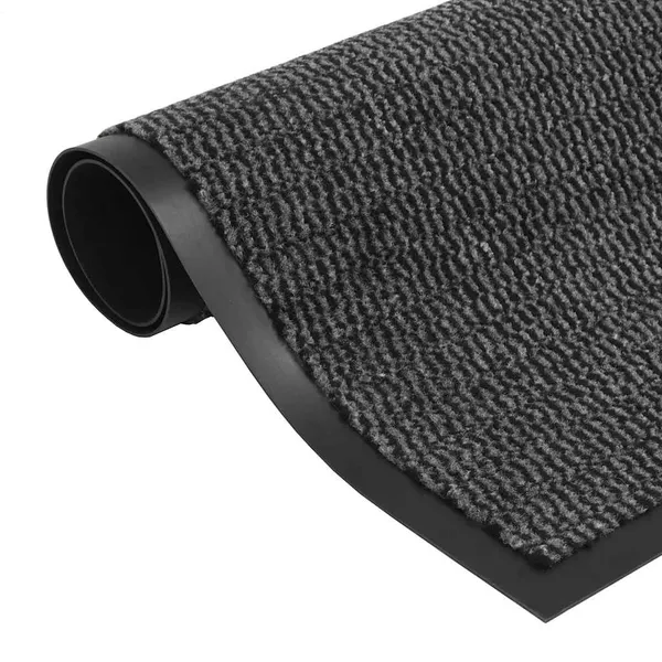 Alfombra control de polvo rectangular acolchada 40x60 cm antracita