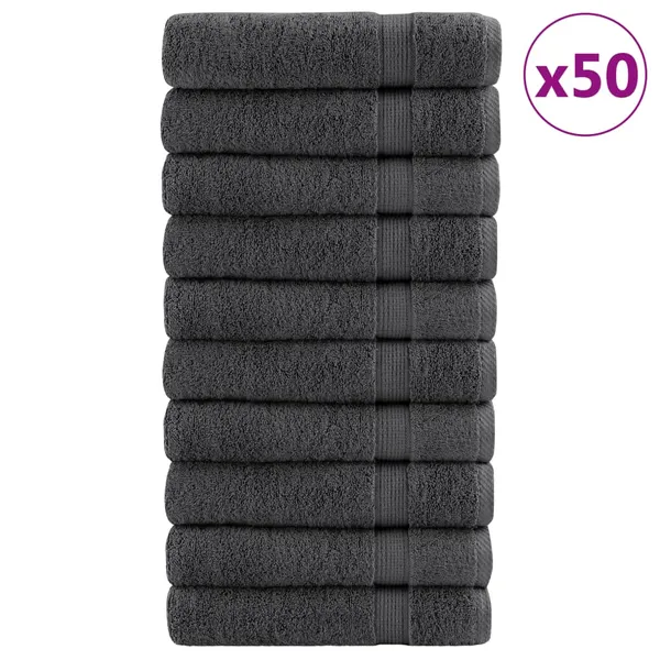 Toallas de manos premium SOLUND 50 pcs 50x100 cm 600 gsm antracita