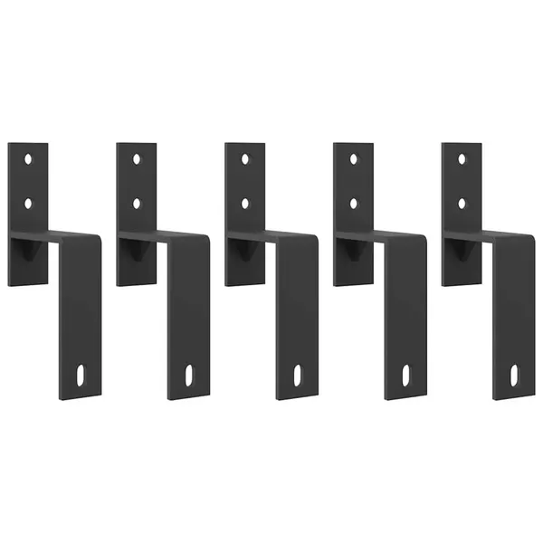 Barn Door Bypass Brackets 5 pcs para trilhos planos aço carbono