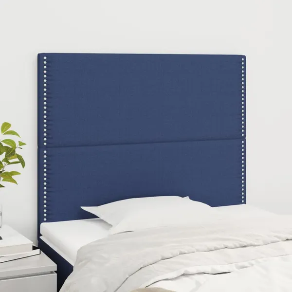Cabeceira Azul 100x5x118/128 cm Tecido