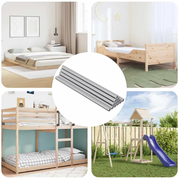 Barras Rosqueadas 900 pcs Prateado Metal