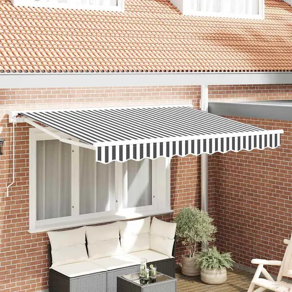 Estrutura de Toldo Antracite e Branco 250 x 200 cm