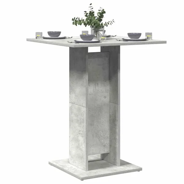 Mesa bistrô 60x60x75 cm derivados de madeira cinzento cimento